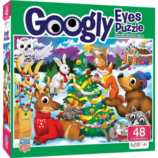 MasterPieces Googly Eyes - Around The Christmas Tree 48 Piece Puzzle