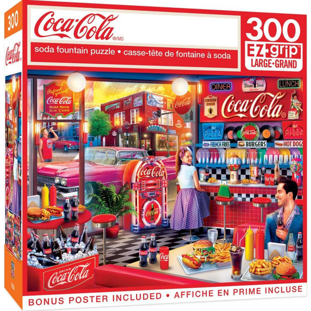 MasterPieces Coca-Cola - Soda Fountain 300pc EzGrip Puzzle