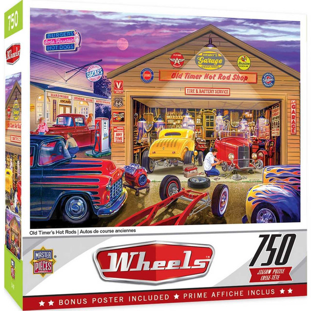 MasterPieces Wheels - Old Timer's Hot Rods 750 Piece Puzzle