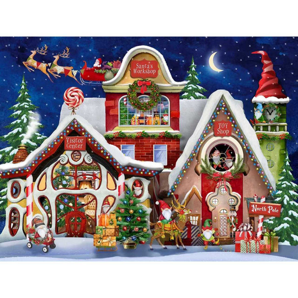 SunsOut Christmas Workshop 500 Piece Puzzle