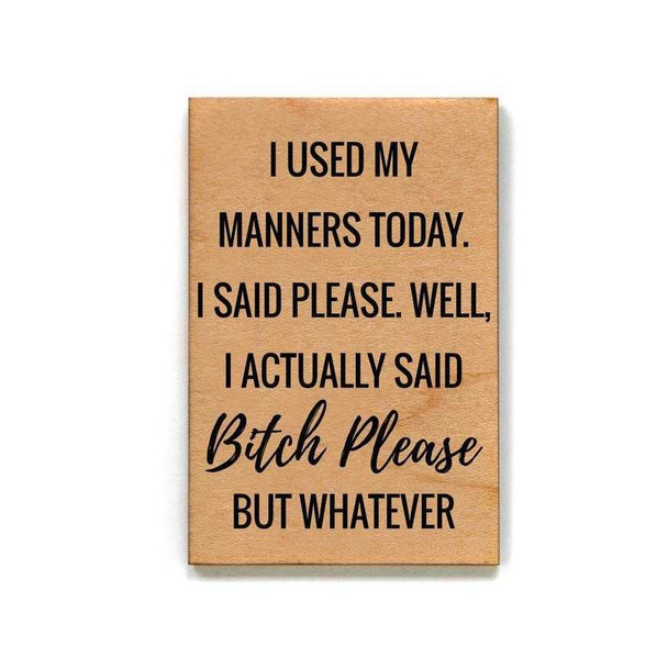 I Used My Manners Today Magnet