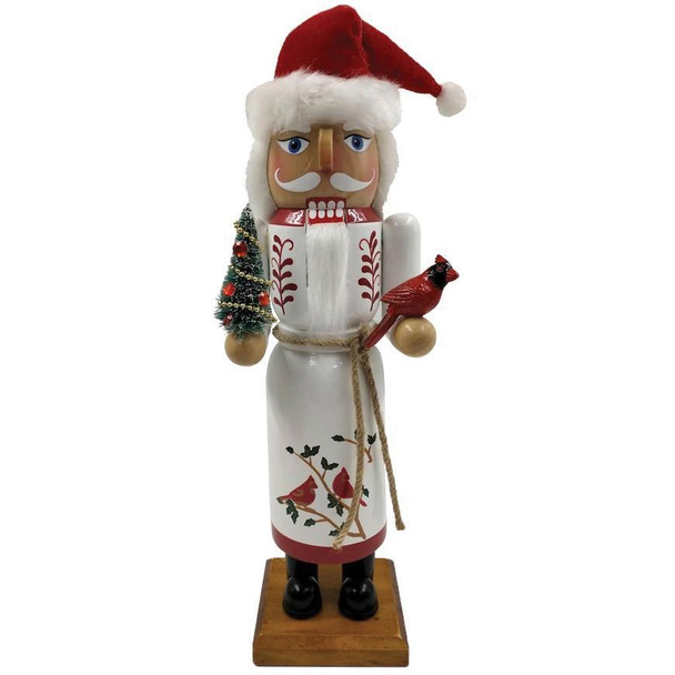  14" Cardinal Claus Nutcracker