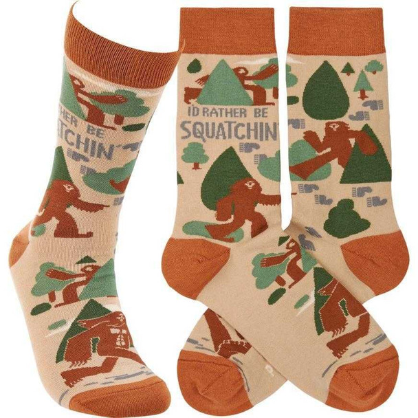  I'd Rather Be Squatchin Socks