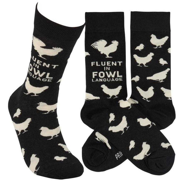  Fluent in Fowl Language Socks