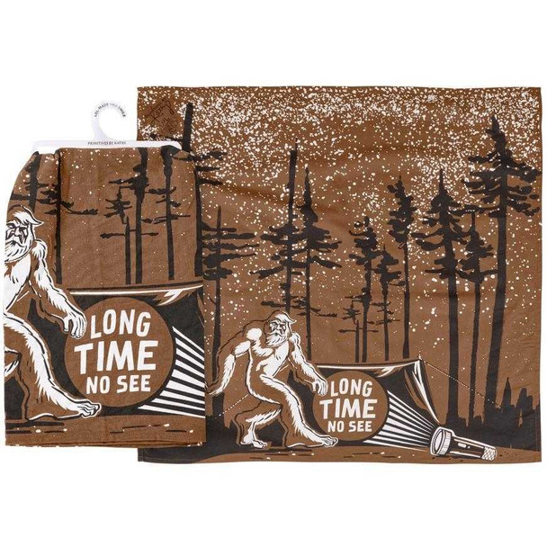 Long Time No See Bigfoot Kitchen Towel