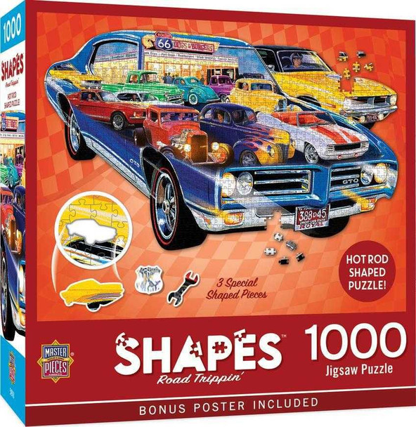 Contours - Road Trippin 1000 Piece Shaped Puzzle