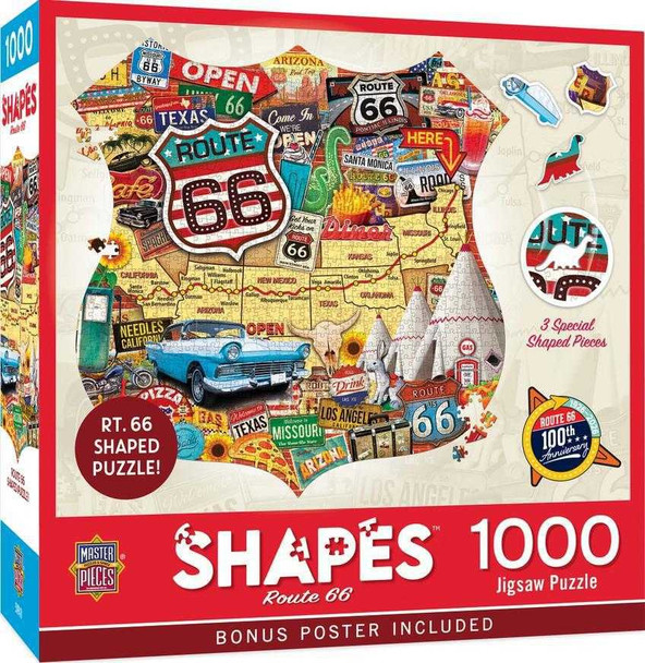  Route 66 1000 Piece Shaped Puzzle