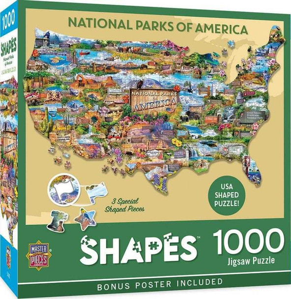  National Parks of America 1000 Piece Shaped Puzzle