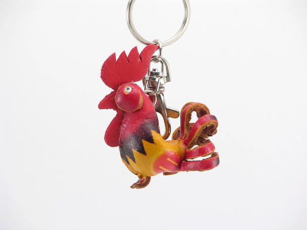Leather Rooster Key Chain