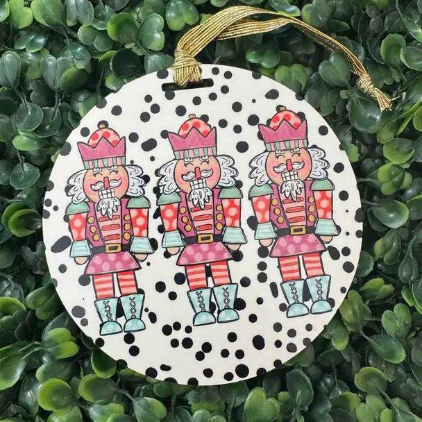 Nutcracker Disc Shaped Christmas Ornament