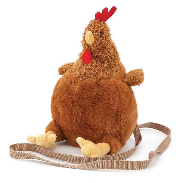 Brown Furry Hen Cross Body Bag
