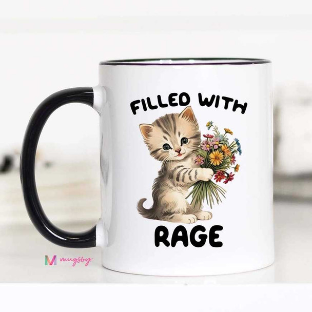 Filled With Rage Kitten Coffee Mug 11 oz