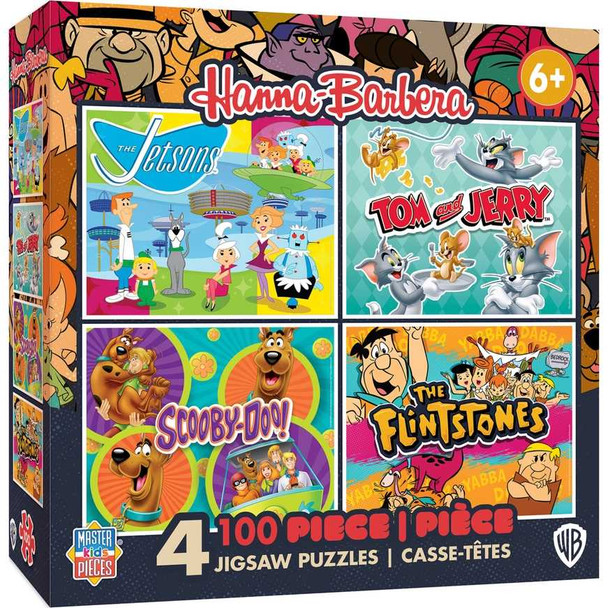 Hanna Barbera 4 Pack 100 Piece Jigsaw Puzzles