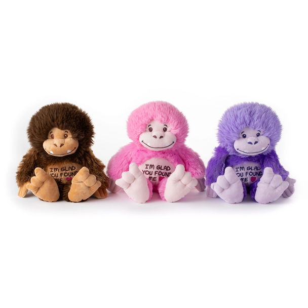I'm Glad You Found Me Valentine Bigfoot Plush