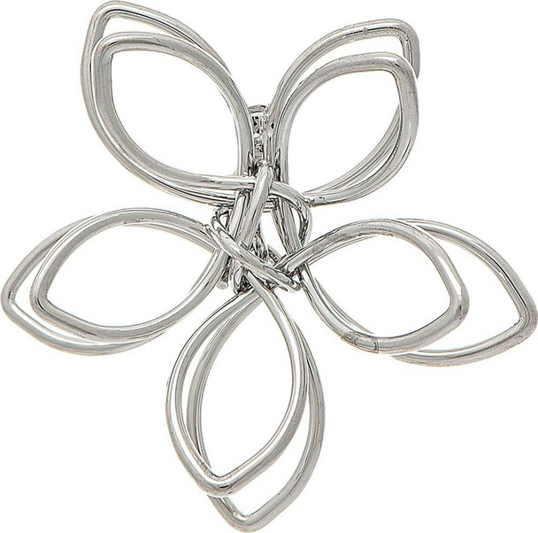 Silver Little 3D Wire Flower Post Earring
