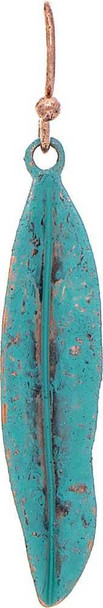  Patina Folded Leaf Earring