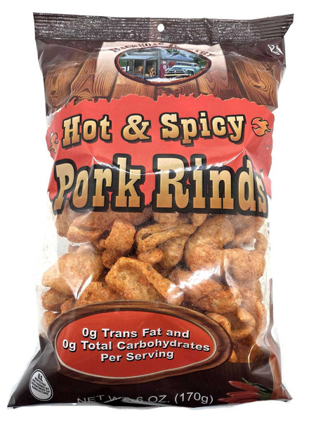  Pork Rinds Hot and Spicy 6 oz