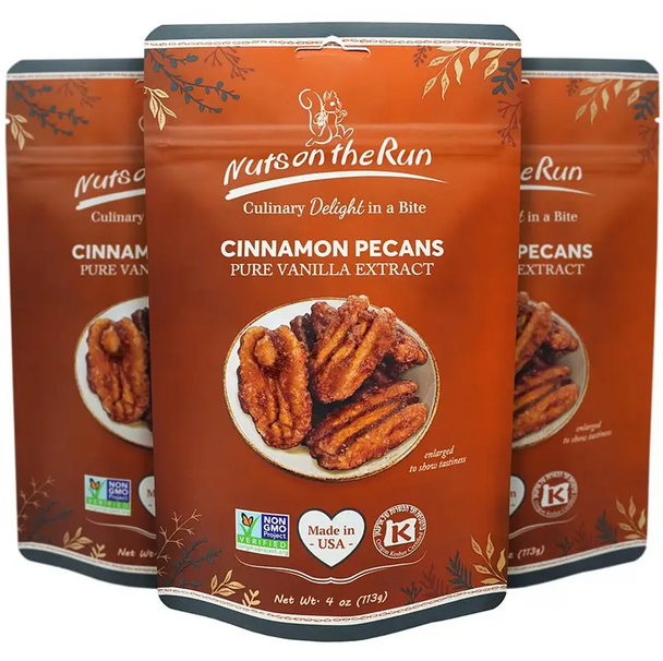 Cinnamon Vanilla Pecans Bag 4 oz