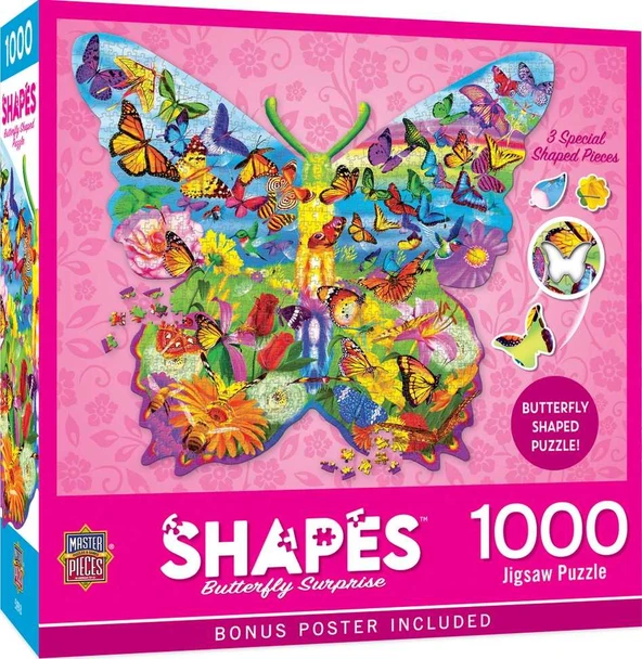  Butterfly Surprise 1000 Piece Shaped Puzzle