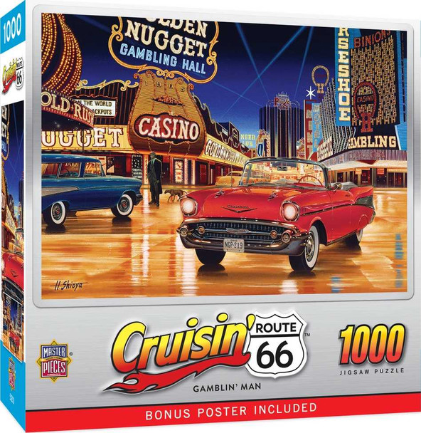 Cruisin Route 66 - Gamblin Man 1000 Piece Puzzle