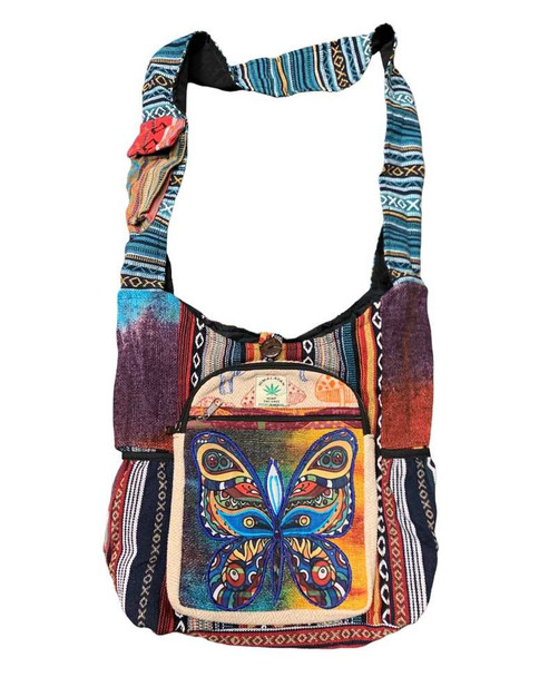  Cotton and Hemp Colorful Butterfly Bag