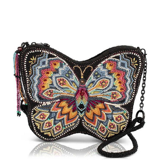 Indie Butterfly Beaded Crossbody