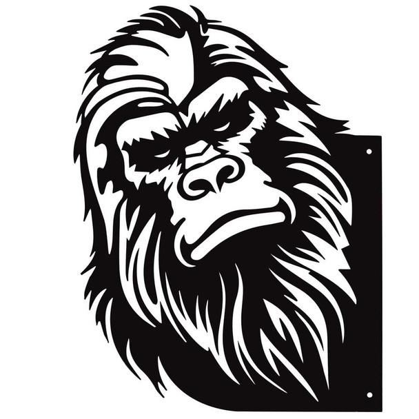 Peeking Bigfoot Metal Outdoor Art