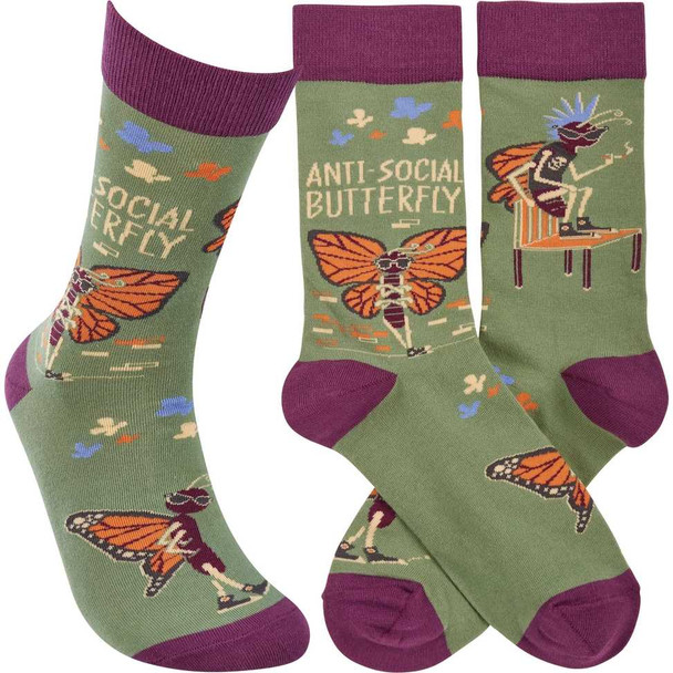  Antisocial Butterfly Socks