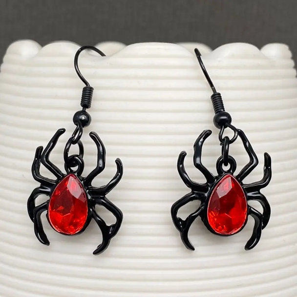 Gothic Spider Dangle Earrings