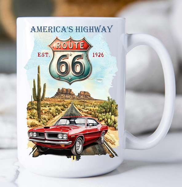 Route 66 America's Highway Coffee Mug