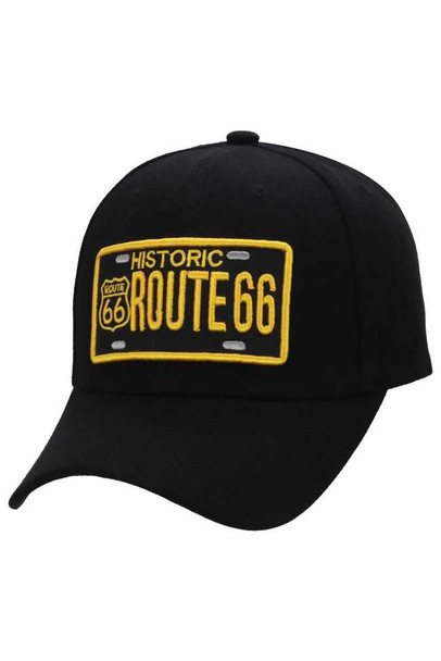 Historic Gold Route 66 License Plate Patch Cap