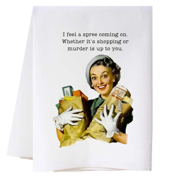 Shopping or Murder Kitchen Towel