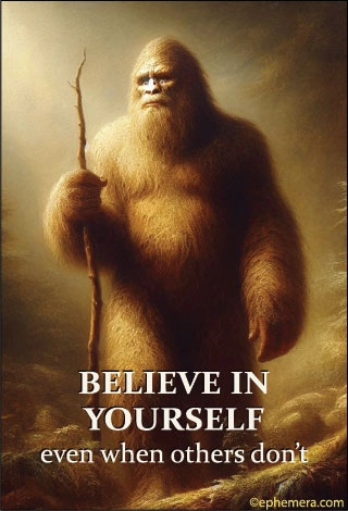 Believe In Yourself Bigfoot Magnet