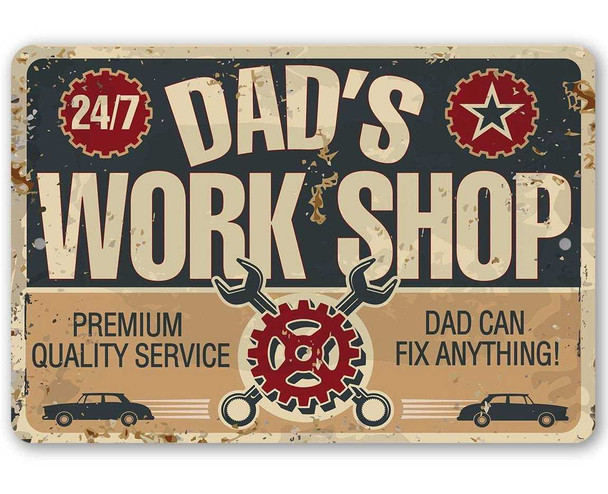  Dad's Work Shop Sign
