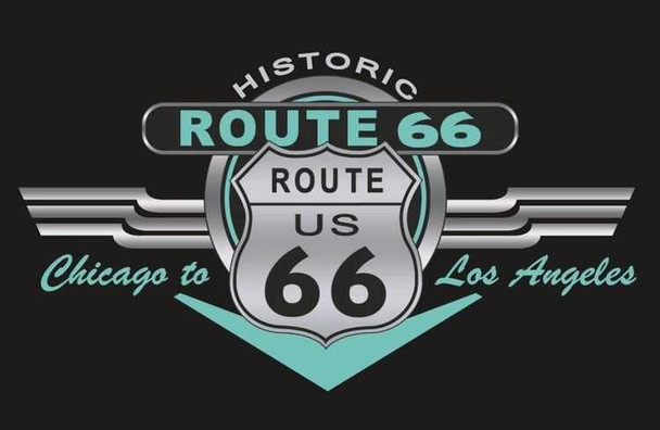  Route 66 Teal Deco Magnet