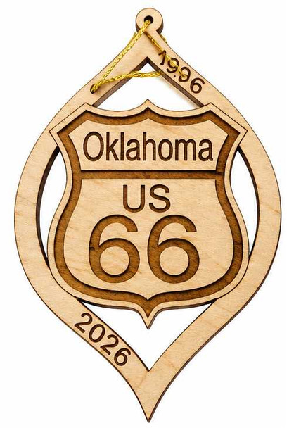  J&J 2026 OK Shield Laser Cut Finial Ornament