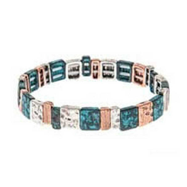 Rain Jewelry Collection Patina Mix Squares Bracelet