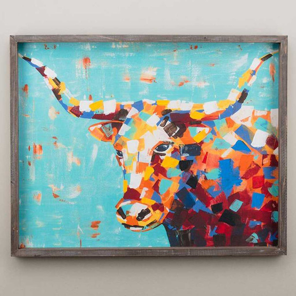 Glory Haus Longhorn Framed Picture Canvas