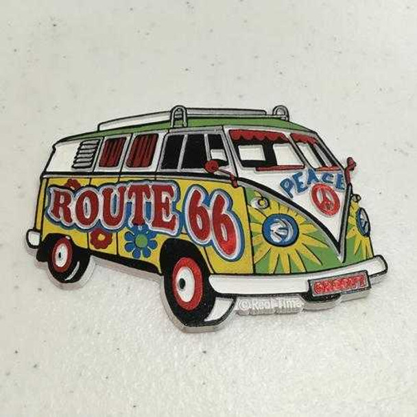 Real Time Products Route 66 Hippie Bus Magnet