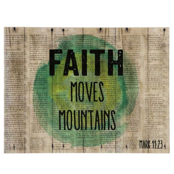 Ganz Faith Moves Mountains Plaque