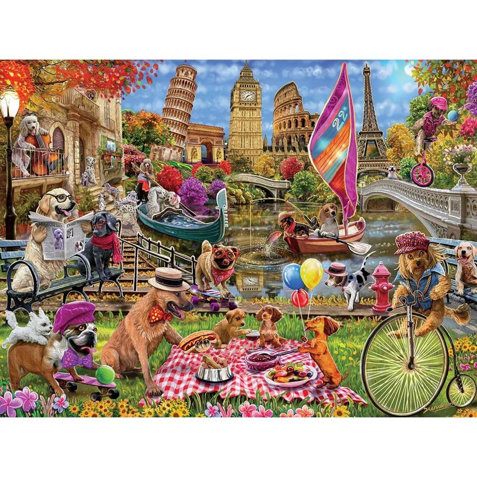 Baby Fanatics Wild & Whimsical Jigsaw Puzzle – 300 Piece EZGrip Puzzle For Kids, "More Honey Please" Design
