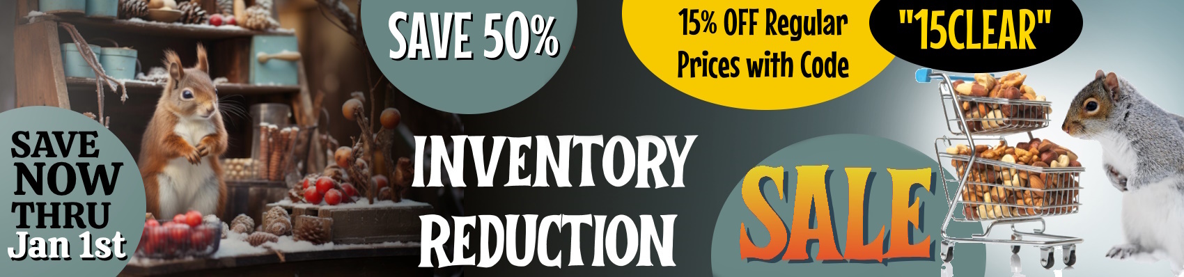 Discounts storewide! You're sure to find a treasure!