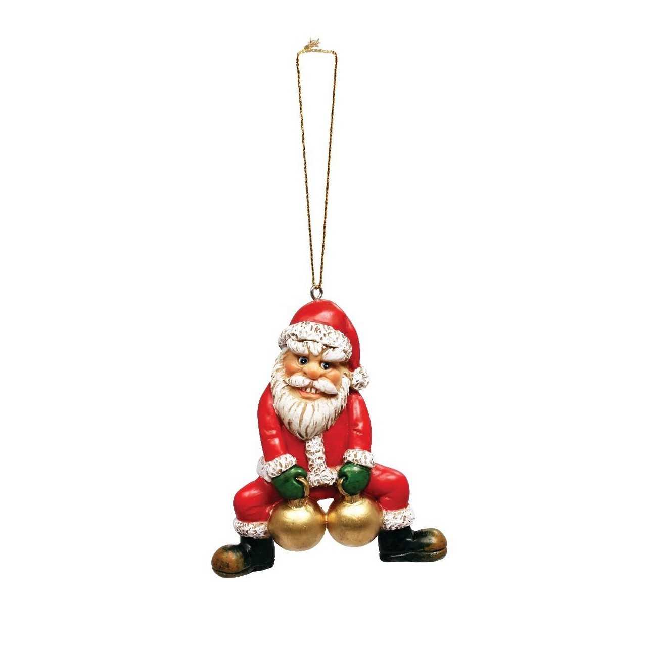 Jingle Balls Crooked Santa Ornament at The Nut House