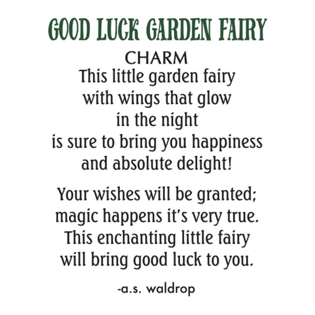 Good Luck Garden Fairy Charm