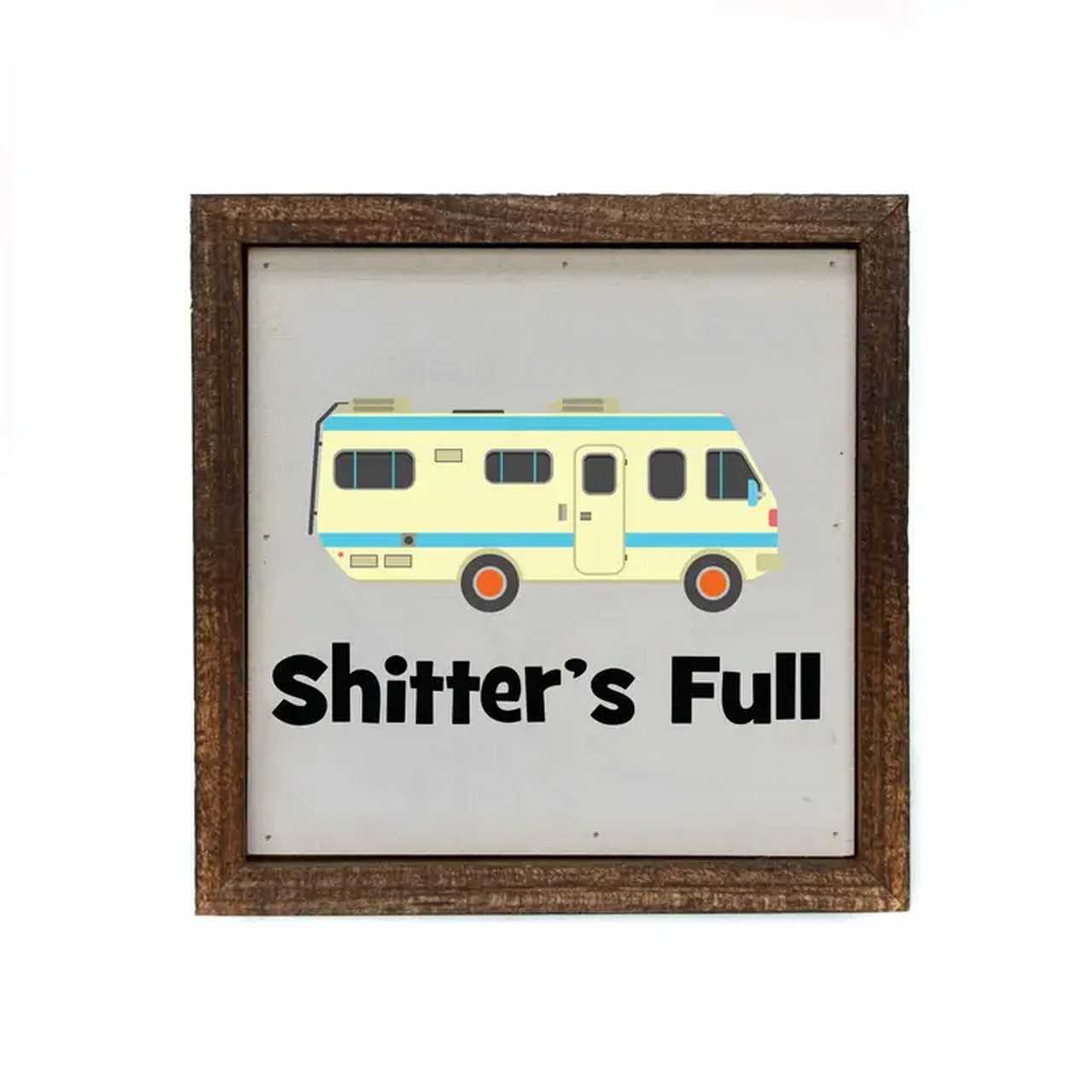 Driftless Studios Shitters Full Christmas Box Sign