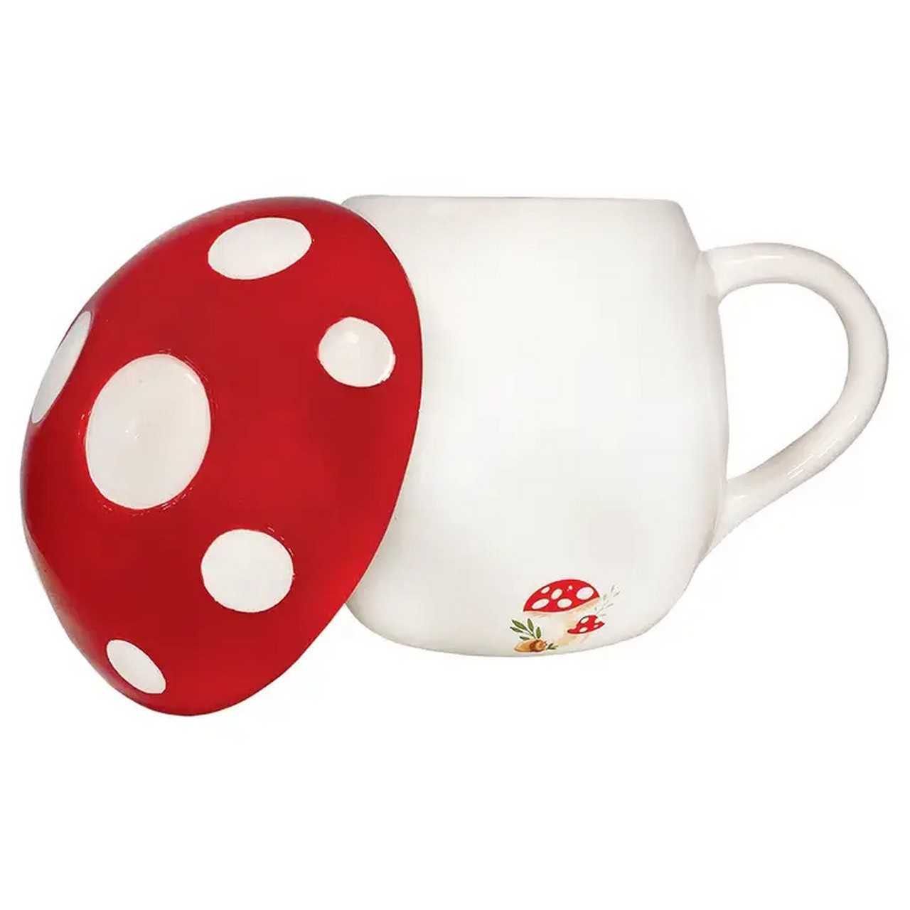 Mushroom 12oz Mug with Lid Exclusive at The Nut House