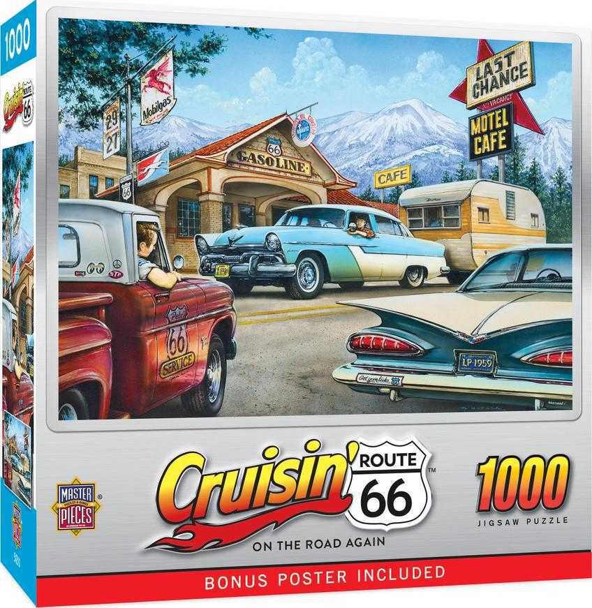 Cruisin Route 66 - On The Road Again 1000 Piece Puzzle