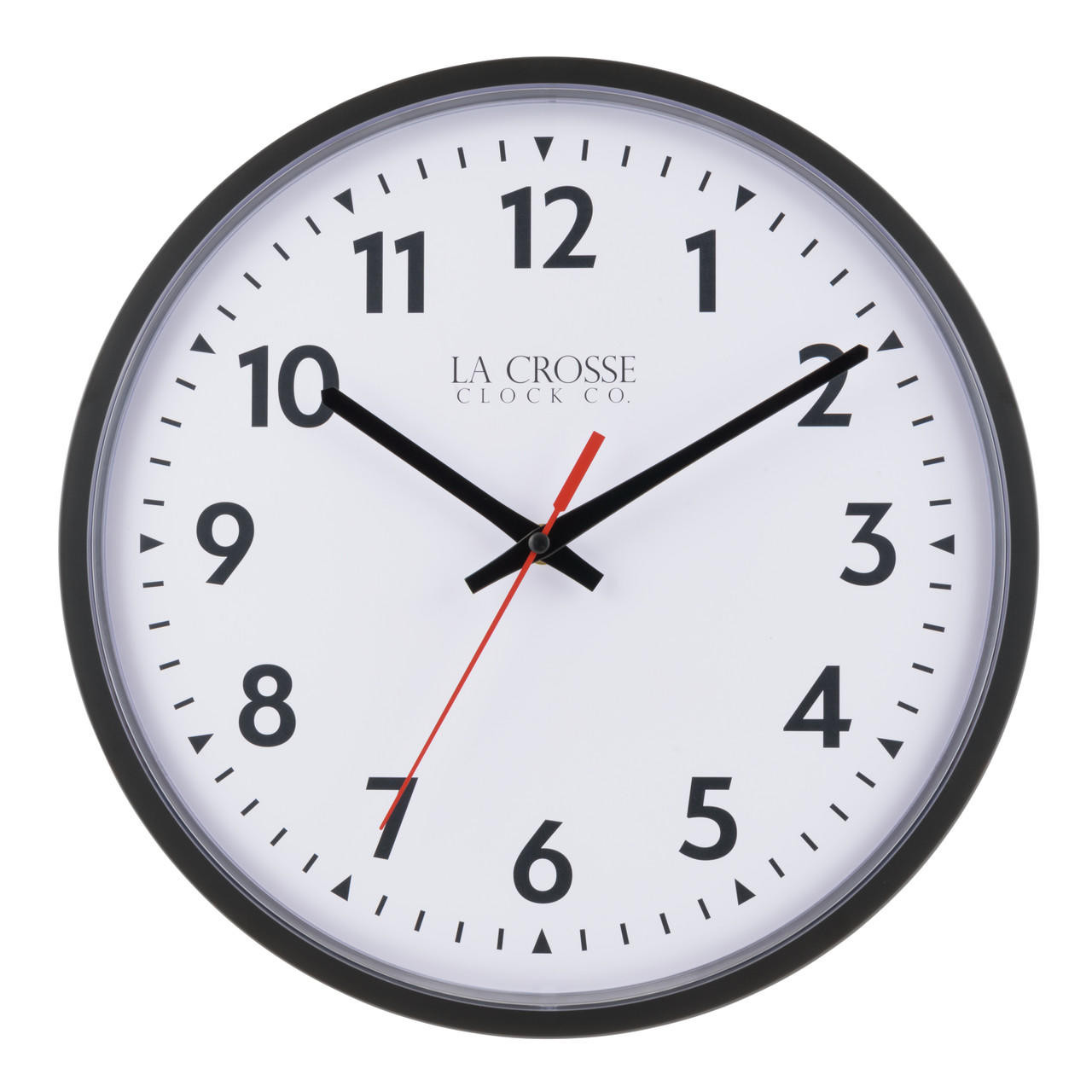 Buy La Crosse Quartz Analog Wall Clock, Plastic Lens, Black, 14