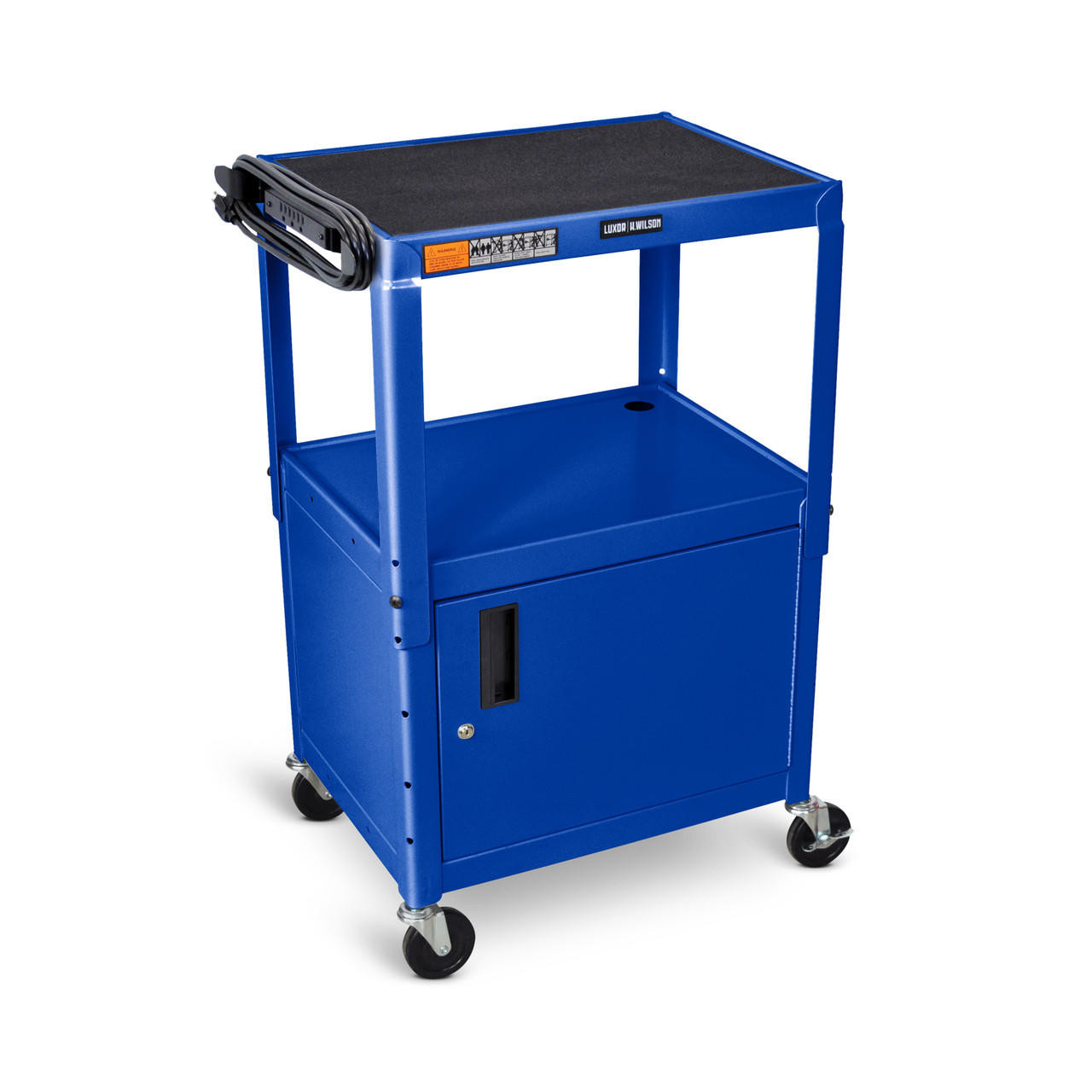 アルキュート UL Buy Adjustable-Height Steel AV Cart - Cabinet, Blue | Shiffler