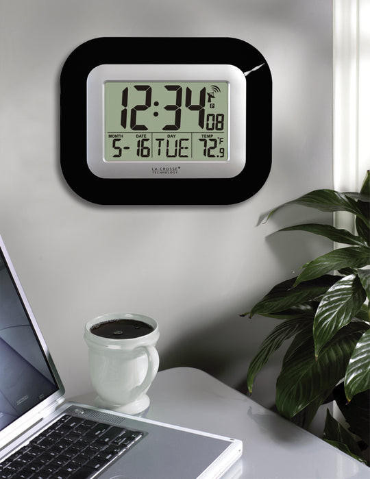 Buy La Crosse Atomic Digital Wall Clock with Indoor Temperature